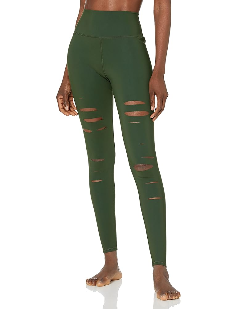 ヨガ lululemon - alo High West Ripped Warrior legging XS Alo Yoga Ripped Warrior Shredded Yoga Leggings at YogaOutlet